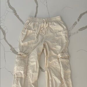 Aerie Cream Cargo Pants